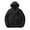 Black, variant on Men's Thick Waterproof Rain Jacket - Solid Color, Long Sleeved Hooded Design for Daily Commute