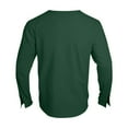 thumbnail image 2 of ZUKMRJPC Men's Linen Shirts Casual Long Sleeve Round Neck Button Up Solid Color Pullover Tees Lightweight Breathable Daily Tops, 2 of 7