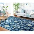 thumbnail image 4 of SAFAVIEH Evoke Stamen Bordered Area Rug, Royal/Ivory, 10' x 14', 4 of 13