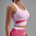 thumbnail image 4 of vdgthytj Yoga Tank Tops for Women Sleeveless Square Neck Crop Slim Fitted Color Blocking Summer Gym Workout Racerback Crop Tops, 4 of 4