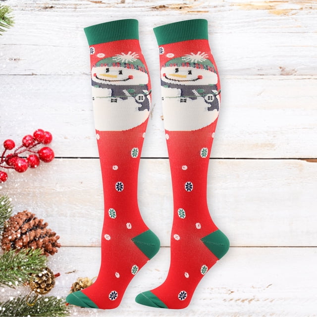 Women's Performance Cotton Pad Sports Leisure Socks Christmas Pattern Socks For Women