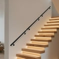 thumbnail image 2 of 2Pcs Railing Post Kit,Indoor&Outdoor Deck Railing Sprindles,Cylindricale Wall Mounted Stair Handrail Stainless Steel Stair Post for Homes, Offices,Public Places (Black, 3 * 10FT-Cylindrical), 2 of 9