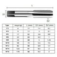 thumbnail image 6 of 2pcs HSS Screw Tap Drill Bit Set Straight Flute Plug Tap Hand Tools, 6 of 9