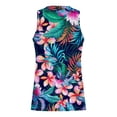 thumbnail image 4 of IROINNID Men's Sleeveless Workout Gym Tank Top, Tag Free & Moisture Wicking, Soft Undershirts Quick-Drying Casual Pullover Floral Colored Ribbed Stretch Fabric, 4 of 5