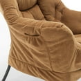 thumbnail image 4 of Accent Recliner Chair With Ottoman In Cozy Upholstered Material Great For Relaxation In Living Rooms Bedrooms Offices，Camel, 4 of 9