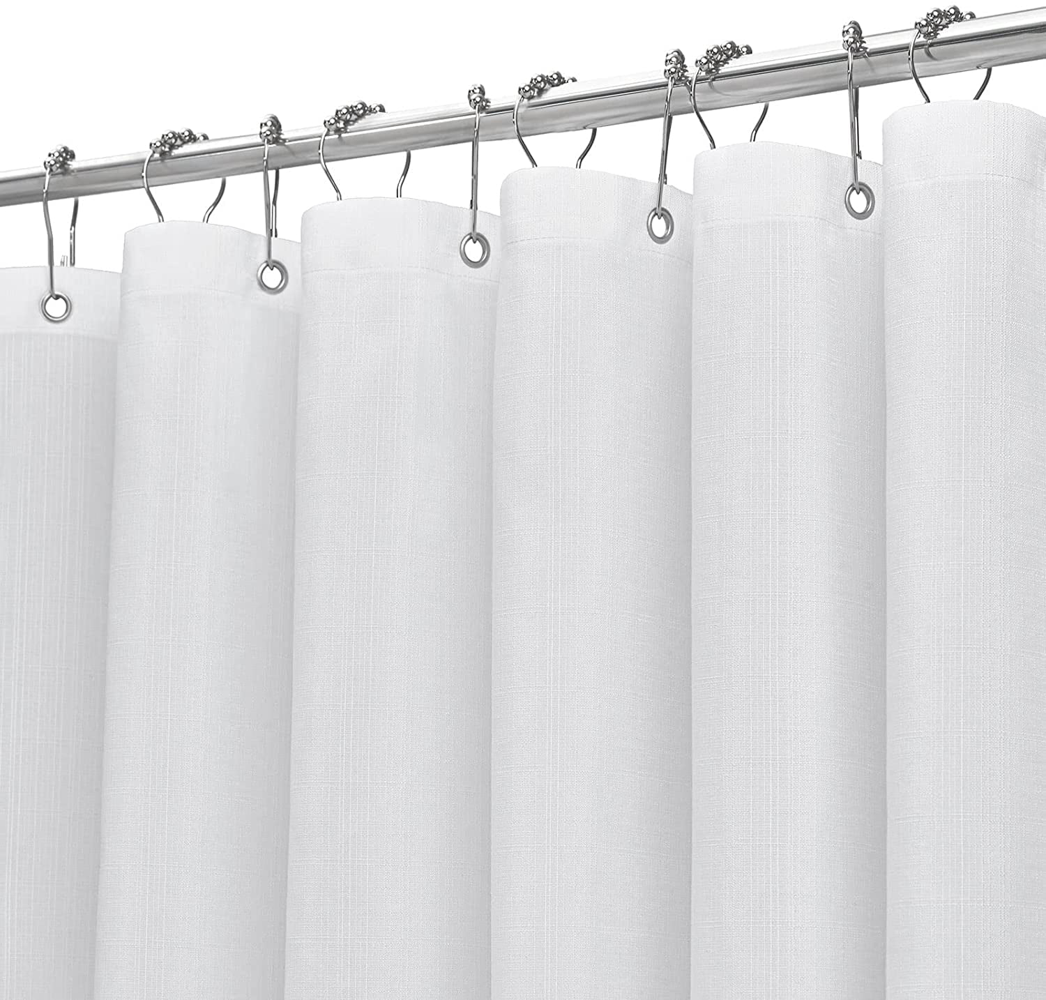 12 Hooks Bathroom Linen Shower Curtains Cheap Heavy Duty Waterproof Fabric 