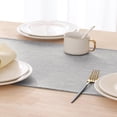 thumbnail image 4 of decorUhome Linen Table Runner, Washable Kitchen Dining Table Decoration for Home Party Decor, Light Grey, 13 x 48 inch, 4 of 8
