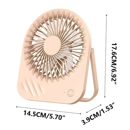 

dvypyn 7in USB FAN Strong Wind Ultra Quiet Small Desk Fan Foldable 3 Speeds Adjustable USB Corded Powered Fan For Home Office Desktop Pink