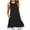 Black, variant on qolati Summer Dresses for Women Sleeveless Casual Crewneck Lace Hem Flowy Tank Dress Loose Fit Basic Solid Pleated Swing A Line Sundress with Pockets
