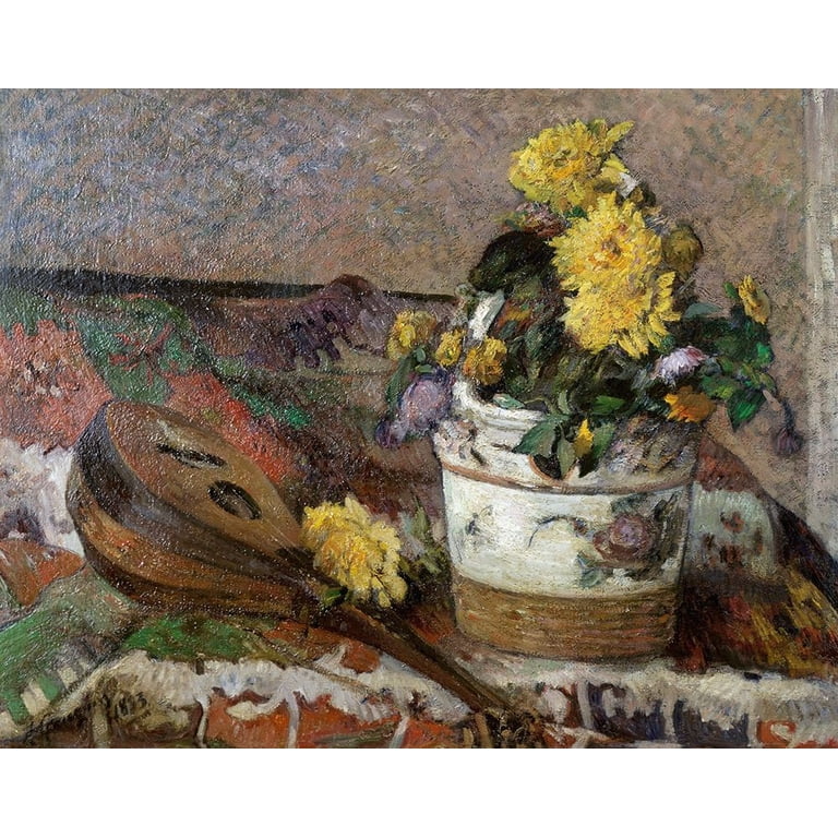 Gauguin, Paul 18x15 Gold Ornate Wood Framed with Double Matting