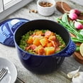 thumbnail image 4 of Staub Cast Iron 1.5-qt Petite French Oven - Dark Blue, 4 of 7