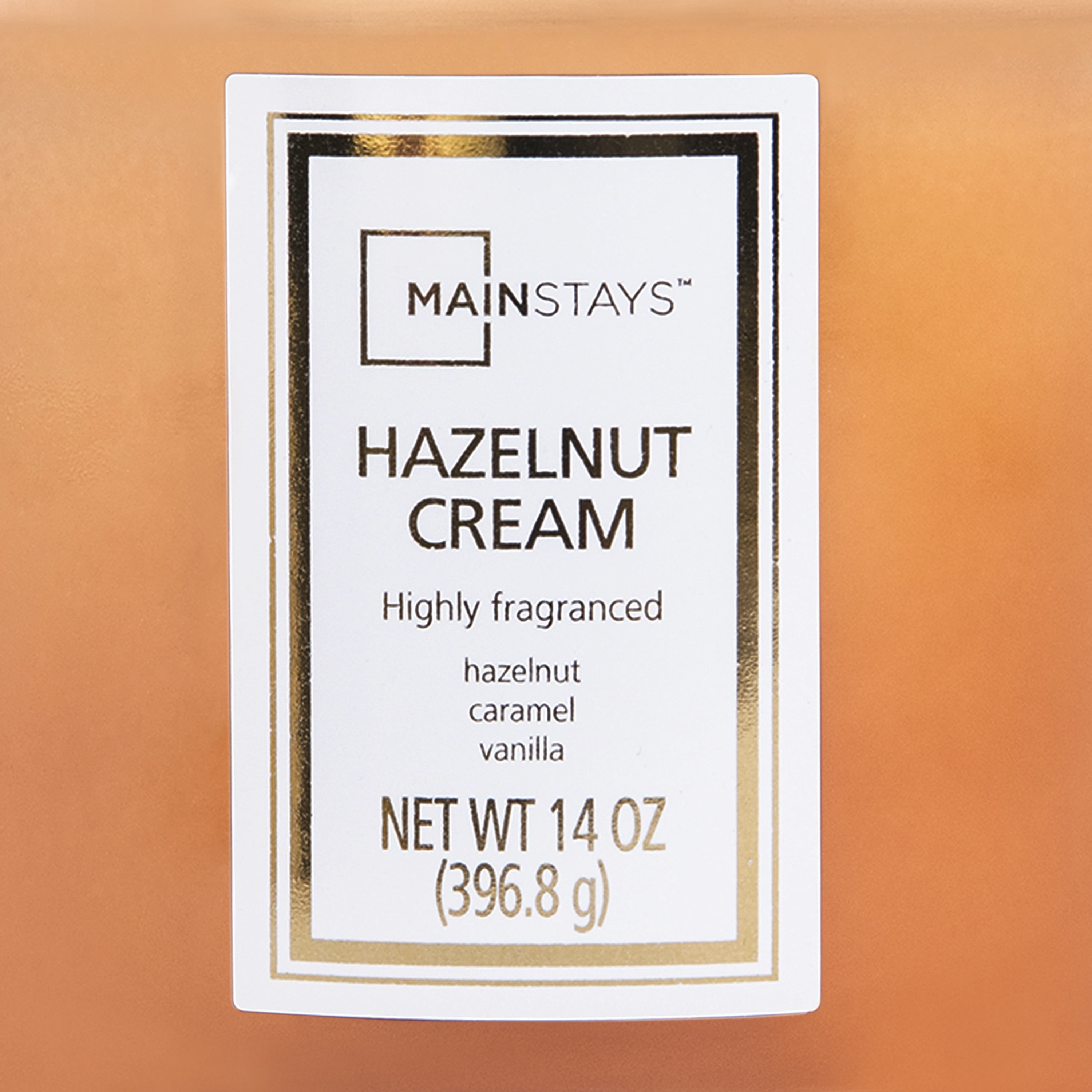 Mainstays 3-Wick Candle, Hazelnut Cream, Colored Jar - 14 oz