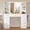 White1--11drawers, variant on Makeup Vanity Table with 3-Color LED Lights Mirror, Vanity Table with 9 Drawers and 7 Storage Shelves, Vanity Desk for Bedroom Dressing Room, White