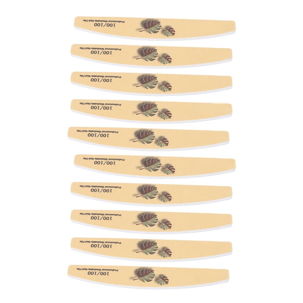 Buffer 10 Limas De Uñas Profesionales, Lavables, Reutilizables, De Doble Cara, Herramienta De Manicura, Color Amarillo