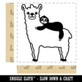 thumbnail image 2 of Llama and Sloth Best Friends Alpaca Square Rubber Stamp Stamping Scrapbooking Crafting - Small 1.25in, 2 of 7