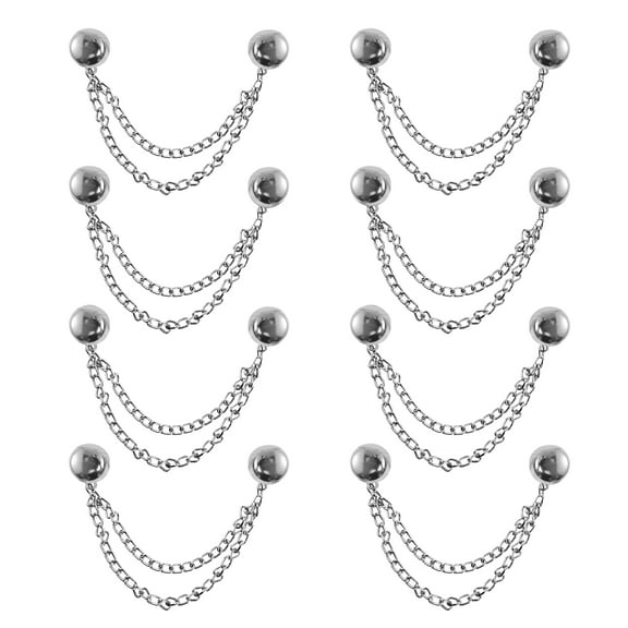 Austok 8Pcs Magnetic Clothing Clips Compact Magnetic Shirt Clips Smooth Magnet Clothing Clips Multifunctional Magnet Shirt Clips for Cuffs Neckline Hems Trouser Hems T-Shirt