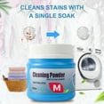 thumbnail image 4 of MARTEKLIFES 2 Pack 650g Laundry Cleaning Powder, Active Oxygen Bioenzyme Stain Remover, Yellowing Brightening, Safe for White & Colorful Clothes, Soak to Clean Stubborn Stains, 4 of 7