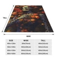 thumbnail image 3 of Sikiie Vintage Floral Skull Ultra-Soft Micro flannel Blanket Luxury All Seasons Warm Blanket for Bedding Sofa and Travel (4 sizes)-50"x40", 3 of 7