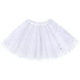 thumbnail image 1 of 1 tutú para niños, vestido de princesa con lentejuelas, triple 6 piezas, vestido de malla de medio cuerpo, adecuado para niñas, tutús o ropa de diario., 1 of 5