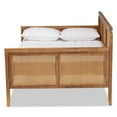thumbnail image 2 of Baxton Studio Toveli Vintage French-Inspired Full Size Daybed with Synthetic Rattan, Walnut, 2 of 8