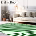 thumbnail image 2 of ODIKA 2'x3' Machine Washable Non-Slip Area Rug, Safari Striped Faux Hide Contemporary Floor Covering High Traffic Rug with Pad, Green, 592634, 2 of 8