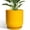 Yellow, variant on Ordivic 8 inch White Ceramic Planter with Drainage Hole – Round Cylinder Flower Pot for Indoor & Balcony Houseplants, Minimalist Home Decor