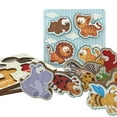 thumbnail image 5 of Ambesonne Animals Wooden Puzzle Set of 3 Chunky Pieces, Nature Zebra Dog Tiger Lion, Blue Green Multicolor, 5 of 6