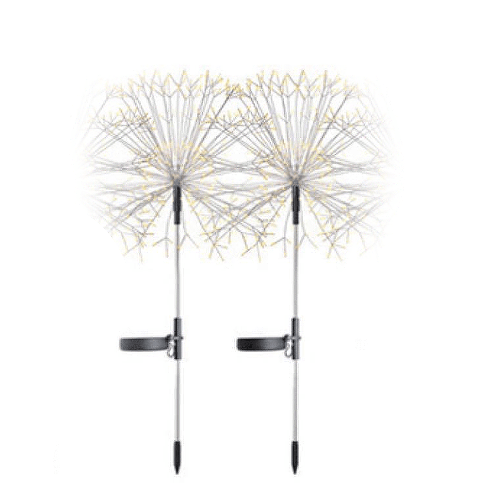 2 Pack Solar Fireworks Lights 120LED 8 Modes Solar Garden Lights for