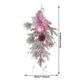 thumbnail image 3 of Christmas Teardrop Swag Christmas Artificial Ornament with Pink Berries Christmas Hanging Decoration Bouquet Floral Natural Pine Cones Holiday Decoration Ornament Bouquet 20 Inch for Xmas Decor, 3 of 6