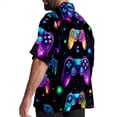 thumbnail image 3 of Game Controller Men's Short Sleeve Poplin Shirt with Spread Collar Tops, Casual Printed Button Down, Summer Beach Shirt for Men - Unisex, Stylish Men's Shirts, 3 of 6