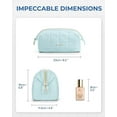 thumbnail image 6 of BAGSMART Wide-open Makeup Bag Cosmetic Pouch Organizer Travel Toiletry Bag Essentials Accessories for Women Girls, Light Blue, 6 of 8