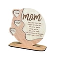thumbnail image 1 of zhangmingg Custom Heart Plaque Freestanding Desk Sign for Mom Featuring Kids Names In Wood and Acrylic Design, 1 of 7