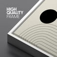 thumbnail image 4 of PixonSign Framed Canvas Print Wall Art Duotone Geometric Stripe Waves Dark Circles Abstract Shapes Illustrations Modern Art Boho Decorative Chic for Living Room, Bedroom, Office - 16"x24" WHITE, 4 of 5