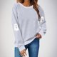 thumbnail image 1 of Ailaofu Women's Ghost Skull Crop Sweatshirt Fall Halloween Long Sleeve Pullover Spooky Season Sweatshirt, 1 of 4
