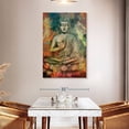 thumbnail image 3 of Elephant Stock Sitting Buddha In Colors Wall Art - Vertical Canvas Wall Art - Living Room Wall Decor - People Canvas - Gray And Orange Decor - 32" x 48", 3 of 8