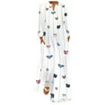 thumbnail image 1 of 2023 Dress Fashion New Benchmark HIMIWAY Women's Fashion Retro Butterfly Print V-neck Long Sleeve Pocket Dress White 4XL, 1 of 9