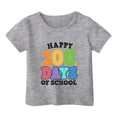 thumbnail image 3 of WMQPNNS Boys Girls 100 Days of School Shirt Summer Tops for Girls 7-8 Summer Casual Short Sleeve Tops Classic Crewneck Graphic Tees Kids Outfits(Size 6-7 Years,Grey), 3 of 4