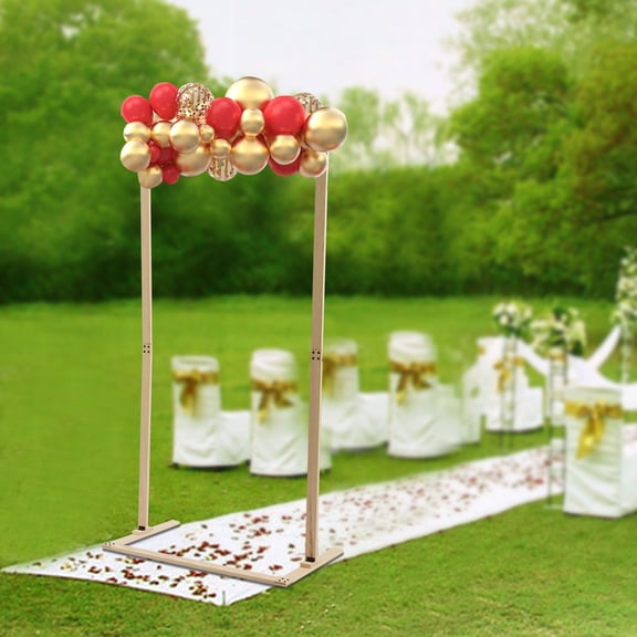 7ft Natural Wood Wedding Backdrop Stand for Parties, DIY Photo Backdrops
