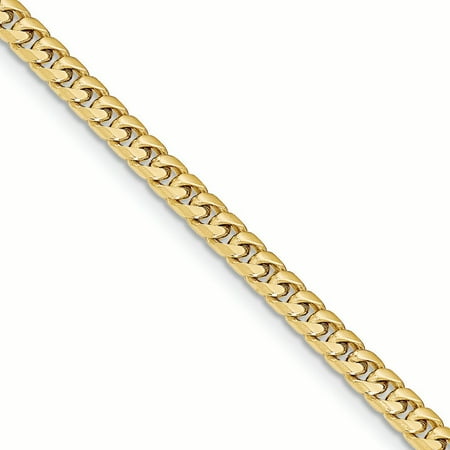 14K Yellow Gold 4.30MM Domed Curb Link Bracelet, 7"