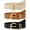 A-black+brown+beige, variant on 3 Pack Women's Leather Belts for Jeans Dresses Ladies Waist Belt with Fashion Gold Buckle