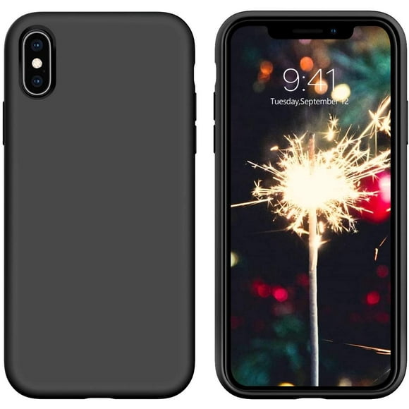 Case Compatible With Iphone Xs Max Case,Iphone Xs Max Phone Case Liquid Silicone Gel Rubber Slim Soft Cover Microfiber Lining Cushion Shockproof Protective Case For Iphone 10 Xs Max Case,Bla[L2016]