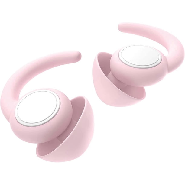 Sleeping Ear Plugs, Reusable Silicone Ear Plug, Earplugs for Sound Machine Noise Cancelling, for Sleeping 2 Pairs(S/L), Swimming, Snoring, Concerts, W