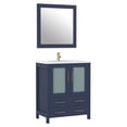 thumbnail image 6 of Vanity Art 30 Inch Single Sink Modern Bathroom Vanity Compact Set 1 Shelf 2 Dove-Tailed Drawers Ceramic Top Bathroom Cabinet with Free Mirror VA3030B, 6 of 9