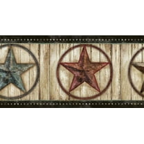 878354 Weathered Barn Star Wallpaper Border PUR44661b