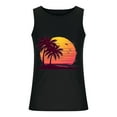 thumbnail image 5 of Sentmoon Men's Tank Tops Summer Sleeveless Crew Neck Compression Undershirts for Men Palm Leaves Print Loose Fit Oversized Athletic Mens Gym Shirts Hawaii for Layering Under Shirts XXXXL, 5 of 6