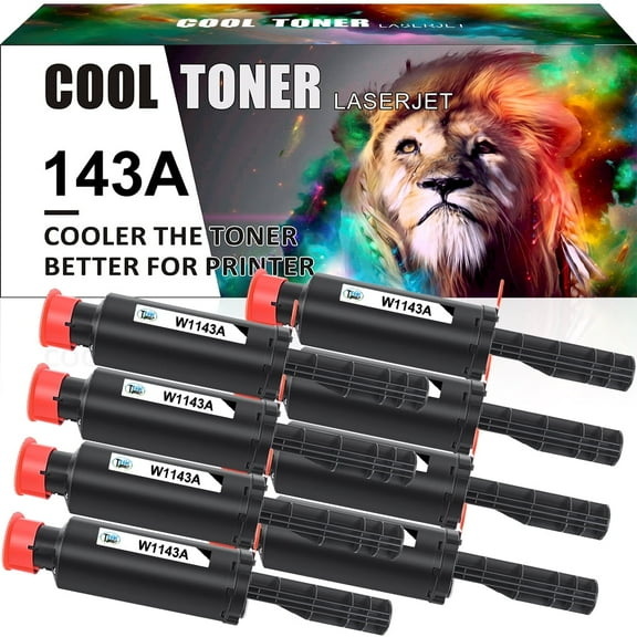 Cool Toner Compatible Toner for HP 143A W1143A for Neverstop Laser 1001nw MFP 1201n 1202nw Printer (Black, 8 Pack)