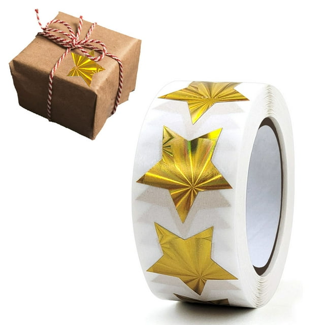 Pegatinas de estrellas para recompensa de niños, rollo de pegatinas de estrellas de 500 piezas para pared, manualidades y profesores de aula Zhivalor BST3014096-1