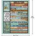thumbnail image 3 of Daughter Gift from Mom, Daughter Gifts Blanket 60"x50", Gifts for Daughter, Birthday Gifts for Daughter, Daughter Birthday Gifts, to My Daughter Blanket, Adult Daughter Graduation Gift Ideas, 3 of 6
