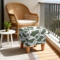 thumbnail image 4 of SCRAWLGOD Cow Print Green White Ottoman Slipcover, Washable Square Folding Storage Stool Ottoman Cover Polyester Stretch Fabric Furniture Protector for Indoor Living Room, 4 of 7