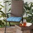 thumbnail image 2 of Outdoor PE Wicker Foldable Reclining Chair with Sapphire Stripe Seat Cushion, 2 of 10